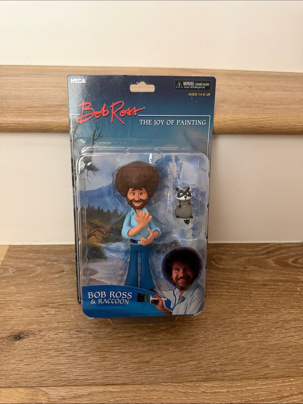 NIB NECA Bob Ross & Raccoon The Joy of Painting 6” Action Figure